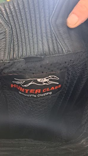 Leather motorbike trousers