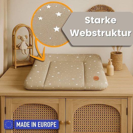 Changing pad wipeable and waterproof 75x72 cm - changing mat to place on changing table, changing top, changing dresser, or washing machine, changing mat 75 x 72 Giraffe