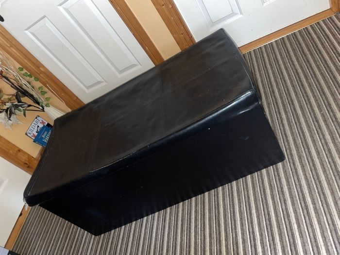Black Ottoman Storage Box