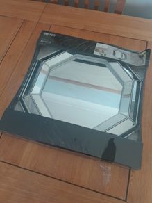 Bevelled Mirror,  Hexagonal Shape, Mirror Within A Bevelled Mirrored Frame.