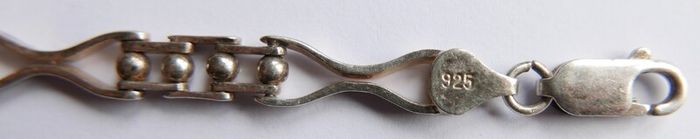 Vintage Sterling Silver 925 Bracelet length 7,6" - 10,5g