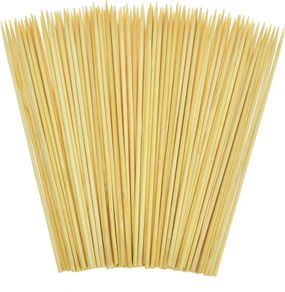 100 Pcs Bamboo Sticks 15cm Wooden Barbecue Skewers Sticks for BBQ kebabs Fruit Meat