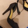 Black suede ladies ankle strap shoes Image 2