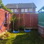 Childrens kids Outdoor Playset. Swings, Slide, Playhouse & Storage Image 2