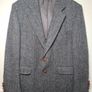vintage mens Harris Tweed wool coat blazer jacket Size 44 short 100% scottish wool handwoven Image 2