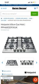 New Hotpoint 60cm Gas Hob | PPH60GDFIXUK