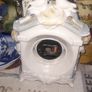 Porcelain Mantel Clock with Two Cherubs and Two Doves on top, and floral accents, Postage Available Image 7