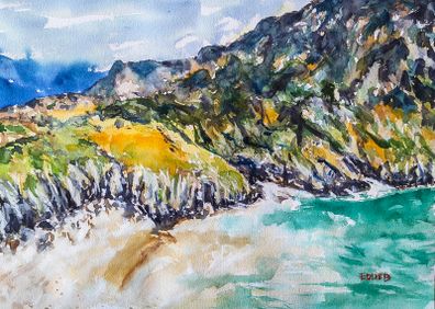 Maghera Beach watercolour