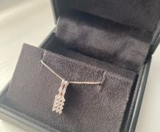 Applebys 18ct white gold diamond cluster necklace
