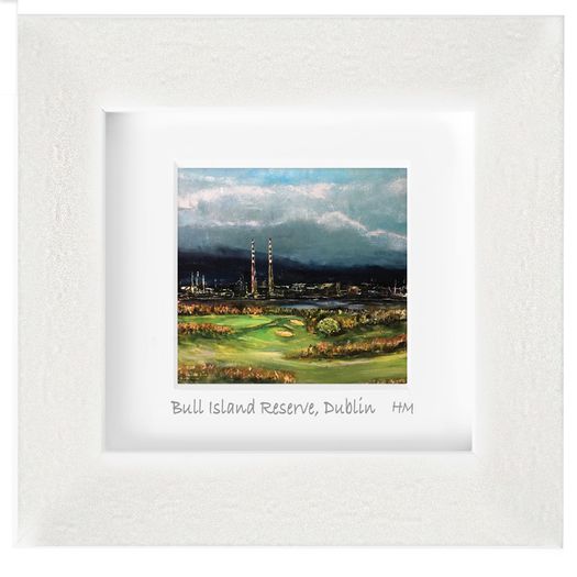 4" Square framed prints of Dublin Seascapes, B, by artist Helen Mathews