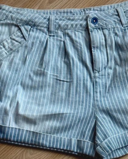 Denim Stripe Shorts - Size 14 / F&F Summer Stylish short shorts