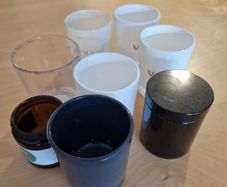 8 empty candle jars for candle making
