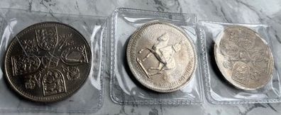 3 x 1953 Coronation Crowns, QE2, 10 Euro each or 3 for 25