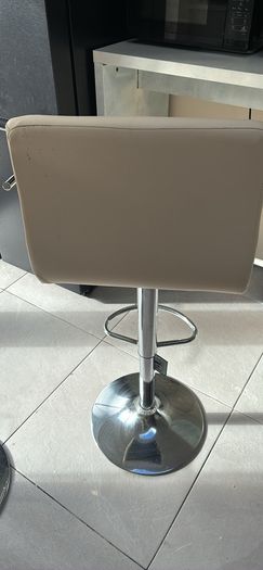 3 x cream adjustable kitchen stool