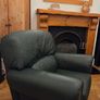 Smart Green Leather Armchair Image 5