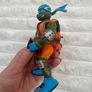 2003 TMNT Scootin Leonardo Teenage Mutant Ninja Turtles TMNT approx. 12 cm. Used Please see photos Image 6