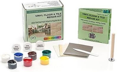 Glass Polish 91007 DIY Vinyl Floor & Vinyl Tile Repair Kit, Heat Cure for Small Holes, Cuts, Rips, Tears & Burn Marks