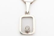 925 Vintage Sterling Silver CZ Necklace
