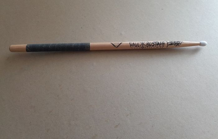 Paul Bostasph signed drumstick Kerry King Slayer