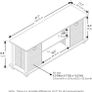 ECON TV Stand, Entertainment Center, TV Console for TV up to 46 Inch with Storage Bins, for Living Room, Bedroom, Black Image 3