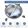 13" Pressure Washer Surface Cleaner with 4 Wheels, Stainless Steel Housing & 1/4" Quick Connector, Power Washer Attachment with 2 Extension Wands, 2 Replacement Nozzles, 4000 PSI (13inch) Image 3