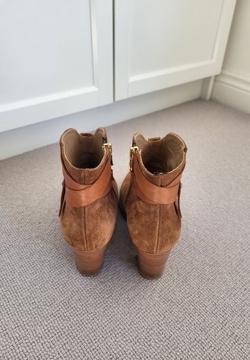 Brown suede ankle boots
