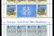 1990 Ireland Europa: Post Office Building Commemorative Stamps (Part Sheet) Very Fine Used with steel Dublin Cancel