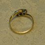 18ct Gold & Platinum Three Stone Diamond Crossover Ring - Size L, 2.7g, Antique/Vintage Image 6