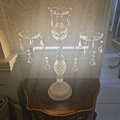 crystal 3 tier candle holder