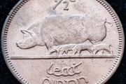 [#144] - Ireland 1942 | Irish 1/2d | Irish Half Penny | Sow | KM.10 | UNC