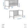 IKEA SUNDVIK Cot Bed Converts to Toddler Bed Image 5