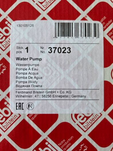 Febi Bilstein water pump for BMW