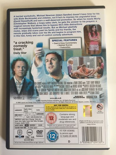 Click [2006] Adam Sandler, Kate Beckinsale & Christopher Walken [Movie DVD]