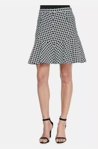 Diane von Furstenberg weave print mini skirt US6