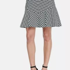 Diane von Furstenberg weave print mini skirt US6