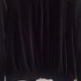 Womens  Black Velvet Bomber Jacket Image 6