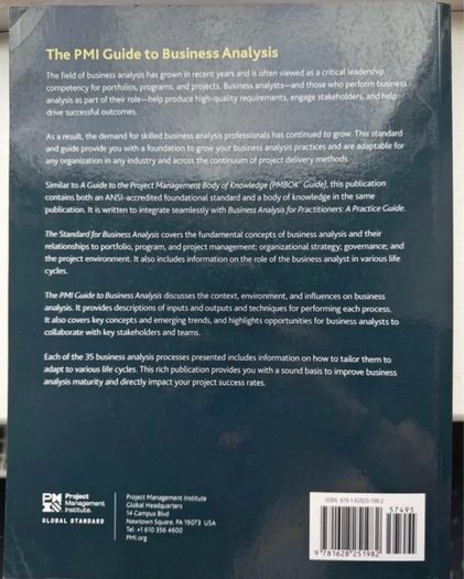 The PMI Guide to Business Analysis