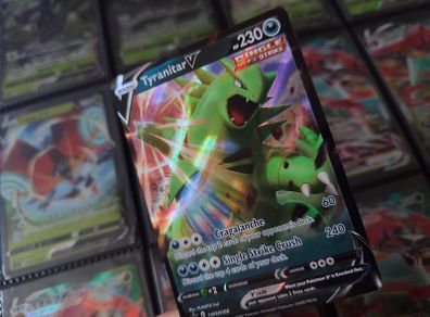 Tyranitar V ! Ultra Rare ! from Fusion Strike Set ! 2021 ! Pokemon Card !