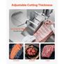 Commercial Electric Meat Bandsaw, 650W Stainless Steel Countertop Meat Sawing Machine, Workbench 315 x 460 mm, 110 mm Max Cutting Thickness, Frozen Fish Cutter for Rib Pork Beef Image 4