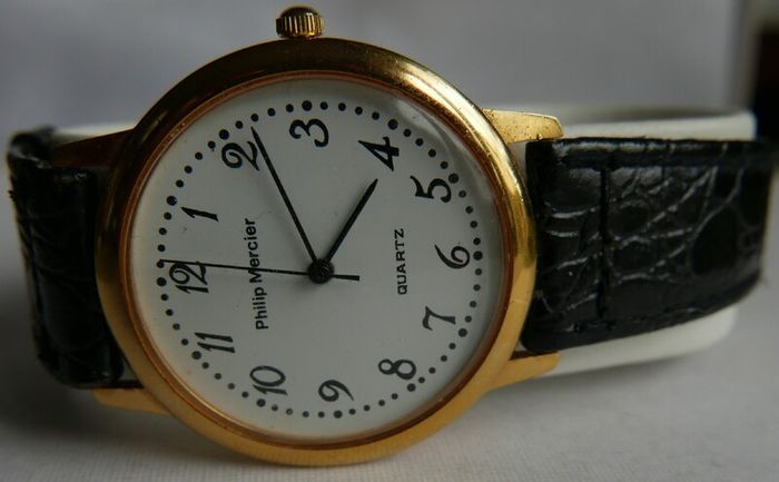 Philip Mercier Premier Collection 18k Gold Electroplated Mens Watch I 1205 - 4136
