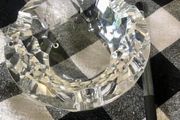 Heavy crystal ashtray