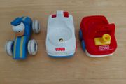 Vintage Fisher Price and Brio Donald Duck Car.