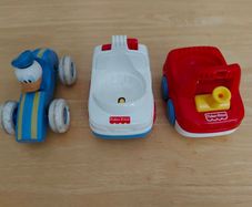 Vintage Fisher Price and Brio Donald Duck Car.