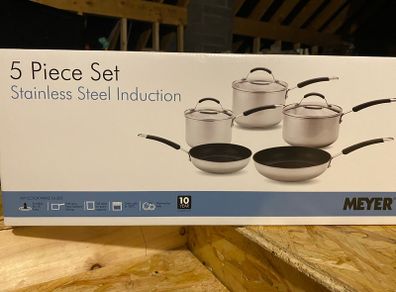 5 piece Induction Saucepan set