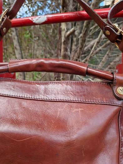 Large Vintage Leather Bucket bag
