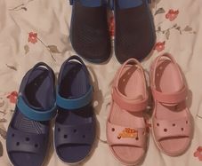 3 pairs of Crocs