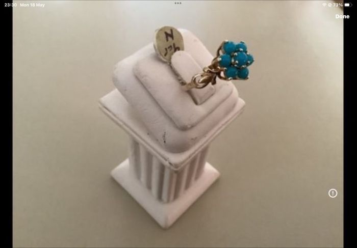 New 9ct Gold Turquoise Cluster Ring