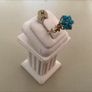 New 9ct Gold Turquoise Cluster Ring Image 4