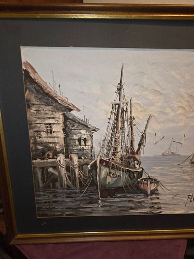 Signed Nautical painting - Florence