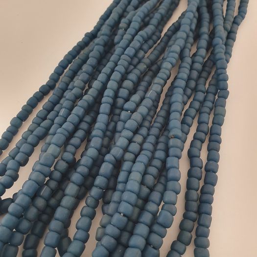 Antique African Style Green Blue 4-5.5mm Beads Necklace Strands